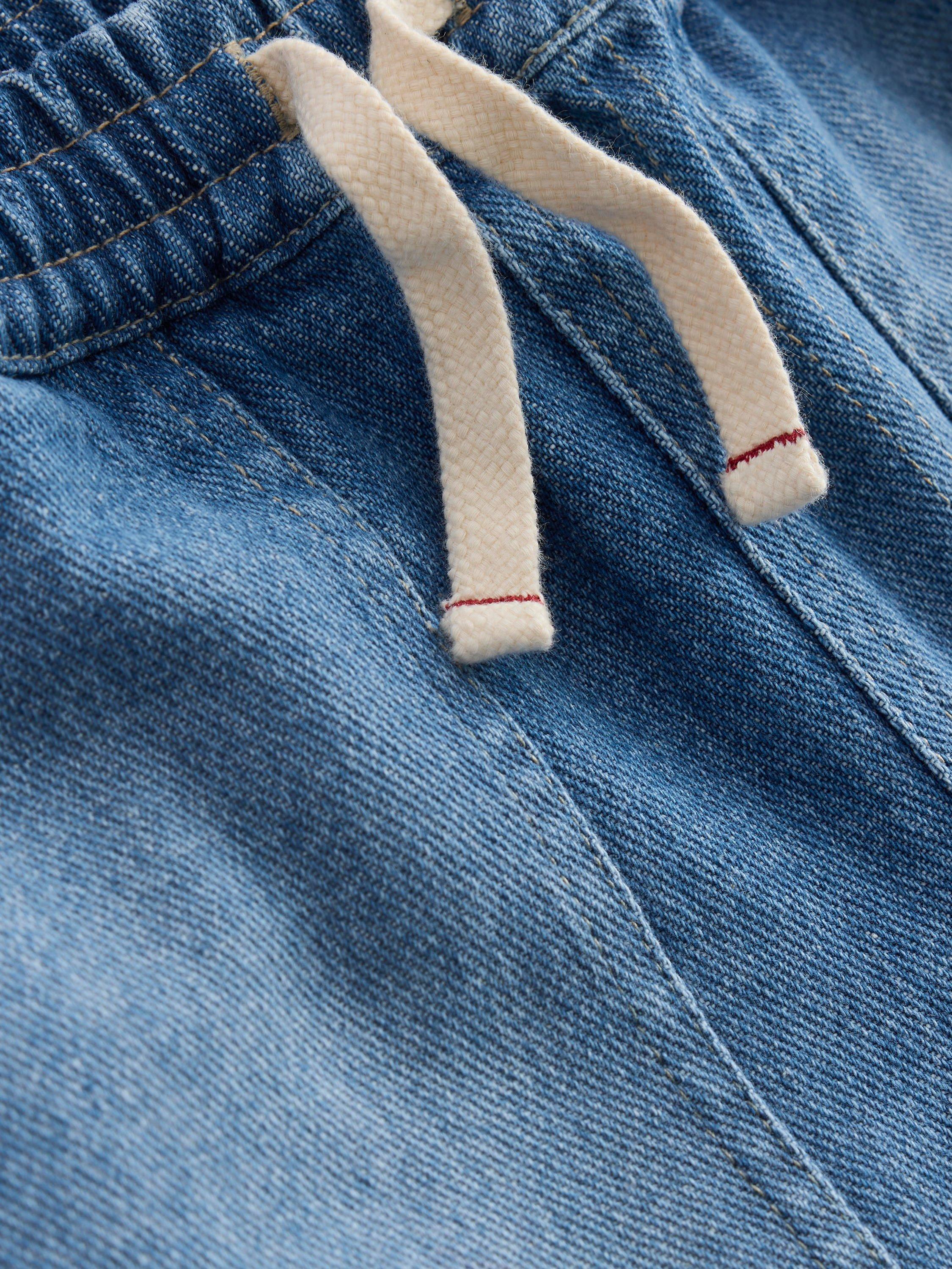 Product image 3 of 3, which shows Mini Boden Kids' Warrior Knee Jeans, Blue, 2-3 years