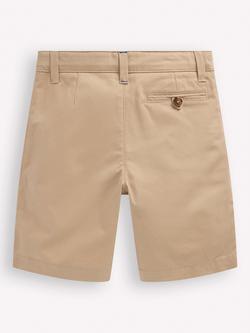 Mini Boden Kids' Classic Chino Shorts, Laurel Wreath - view 2, Classic Tan