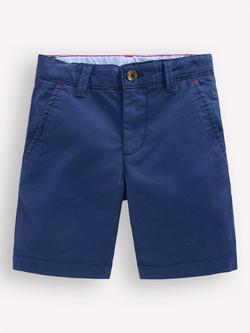 Mini Boden Kids' Cotton Rich Chino Shorts, College Navy, College Navy