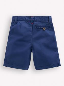 Mini Boden Kids' Cotton Rich Chino Shorts, College Navy - view 2, College Navy