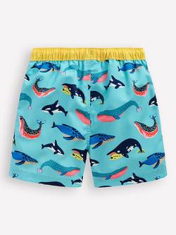 Mini Boden Kids' Swim Shorts, Blue - view 2, Blue