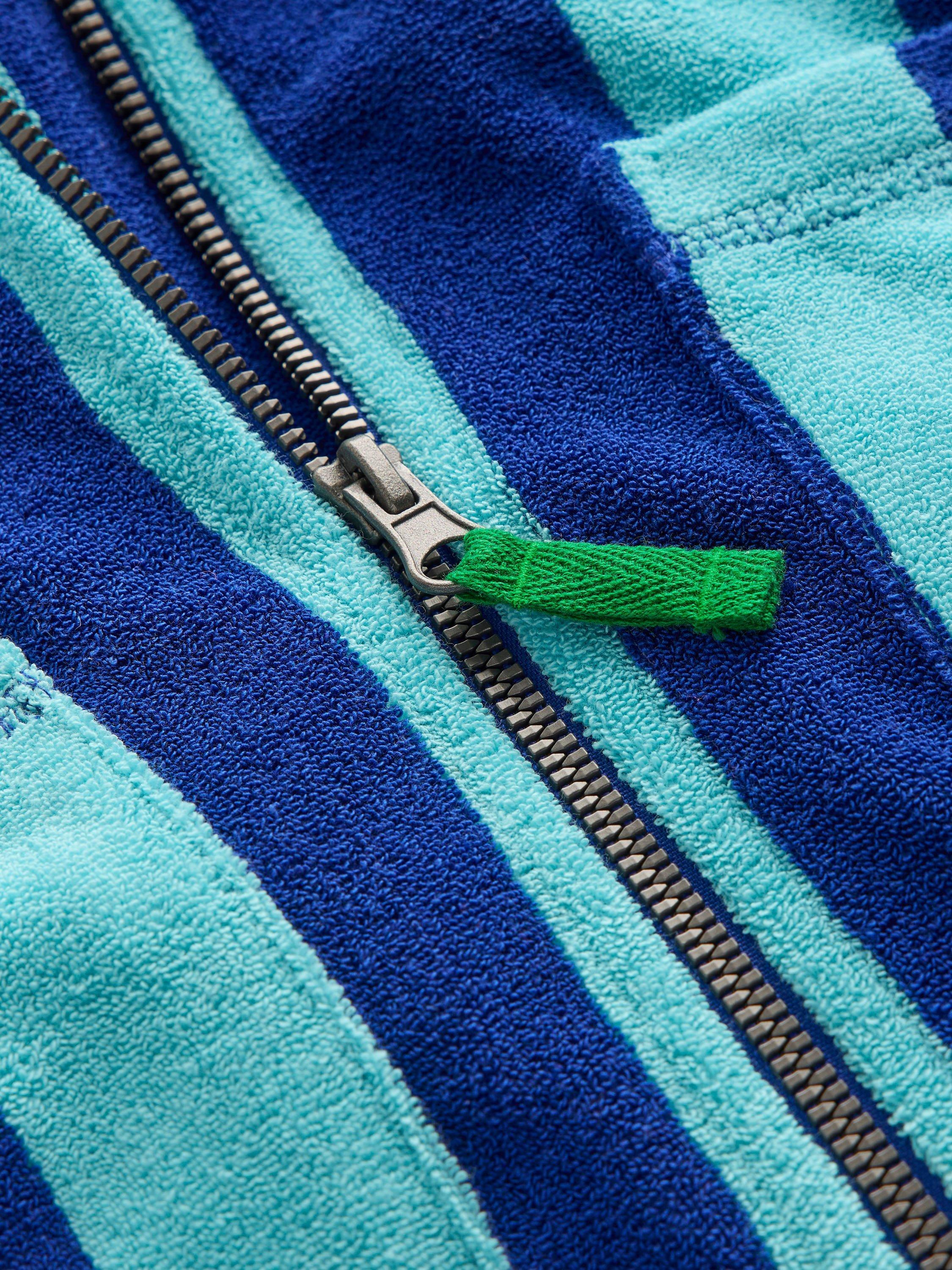 Product image 3 of 3, which shows Mini Boden Kids' Striped Towelling Robe, Multi, 2-3 years