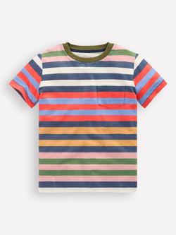 Mini Boden Kids' Everyday Striped T-Shirt, Multi, Multi