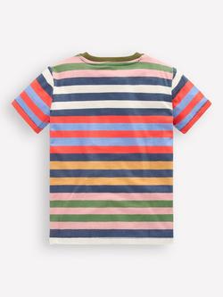 Mini Boden Kids' Everyday Striped T-Shirt, Multi - view 2, Multi