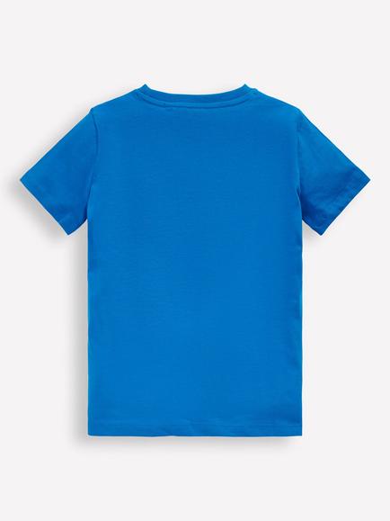 Mini Boden Kids' Glow in the Dark Sea Monsters T-Shirt, Blue/Multi - view 2, Blue/Multi
