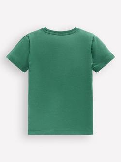 Mini Boden Kids' Linear Stitch T-Shirt, Green - view 2, Green