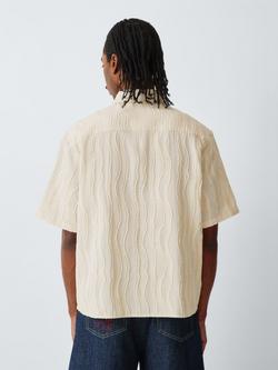 John Lewis x LABRUM Cotton Regular Fit Textured Jacquard Shirt, Ecru - view 2, Ecru