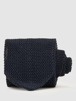 Reiss Punto Silk Tie, Navy, Navy