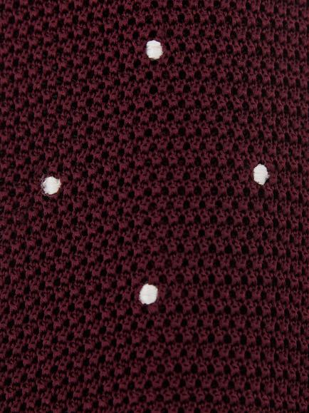Reiss Punto Spot Silk Tie, Burgundy - view 2, Burgundy