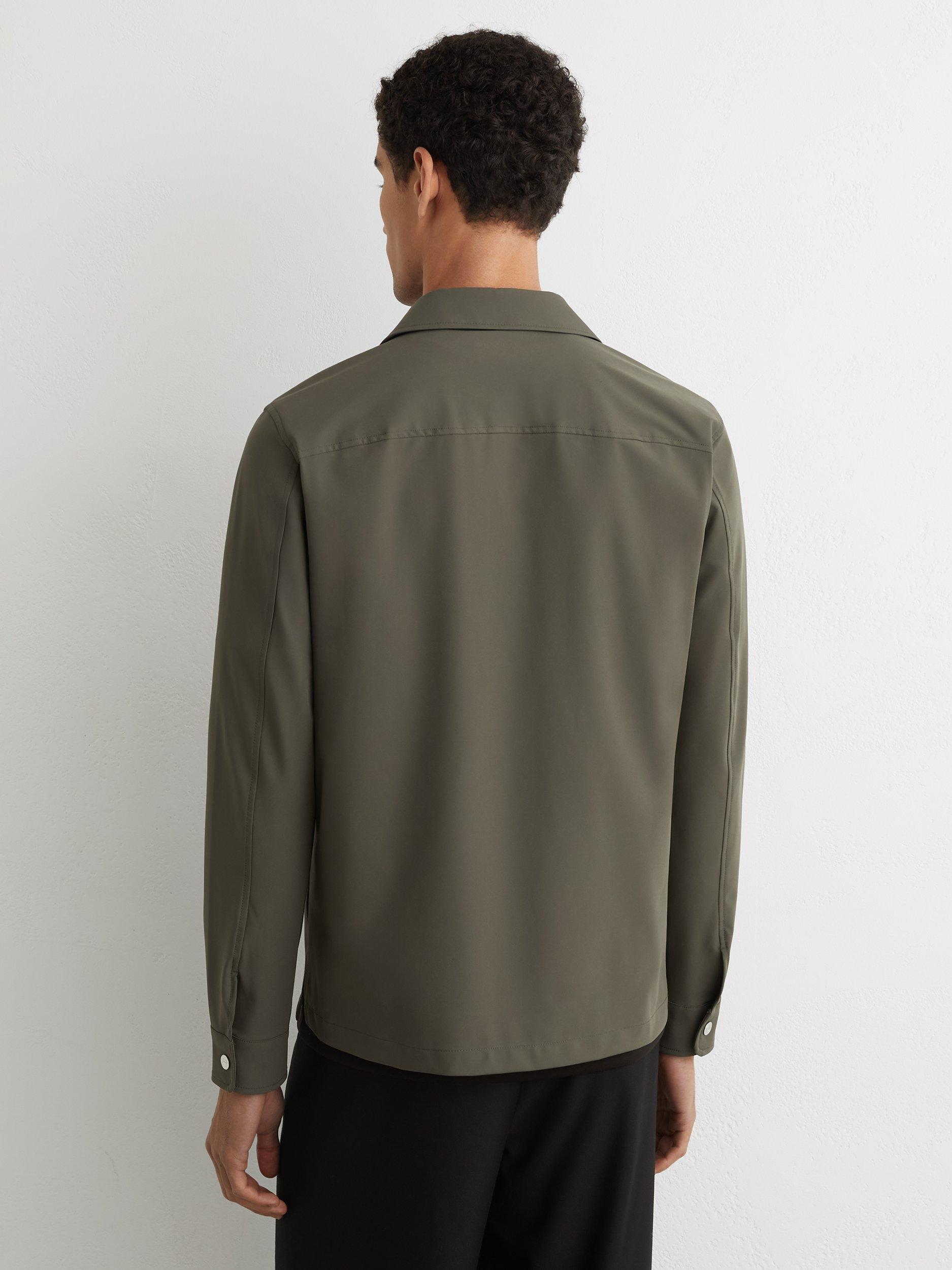 Product image 2 of 5, which shows Reiss Ascend Regular Fit Shirt, Green, XS