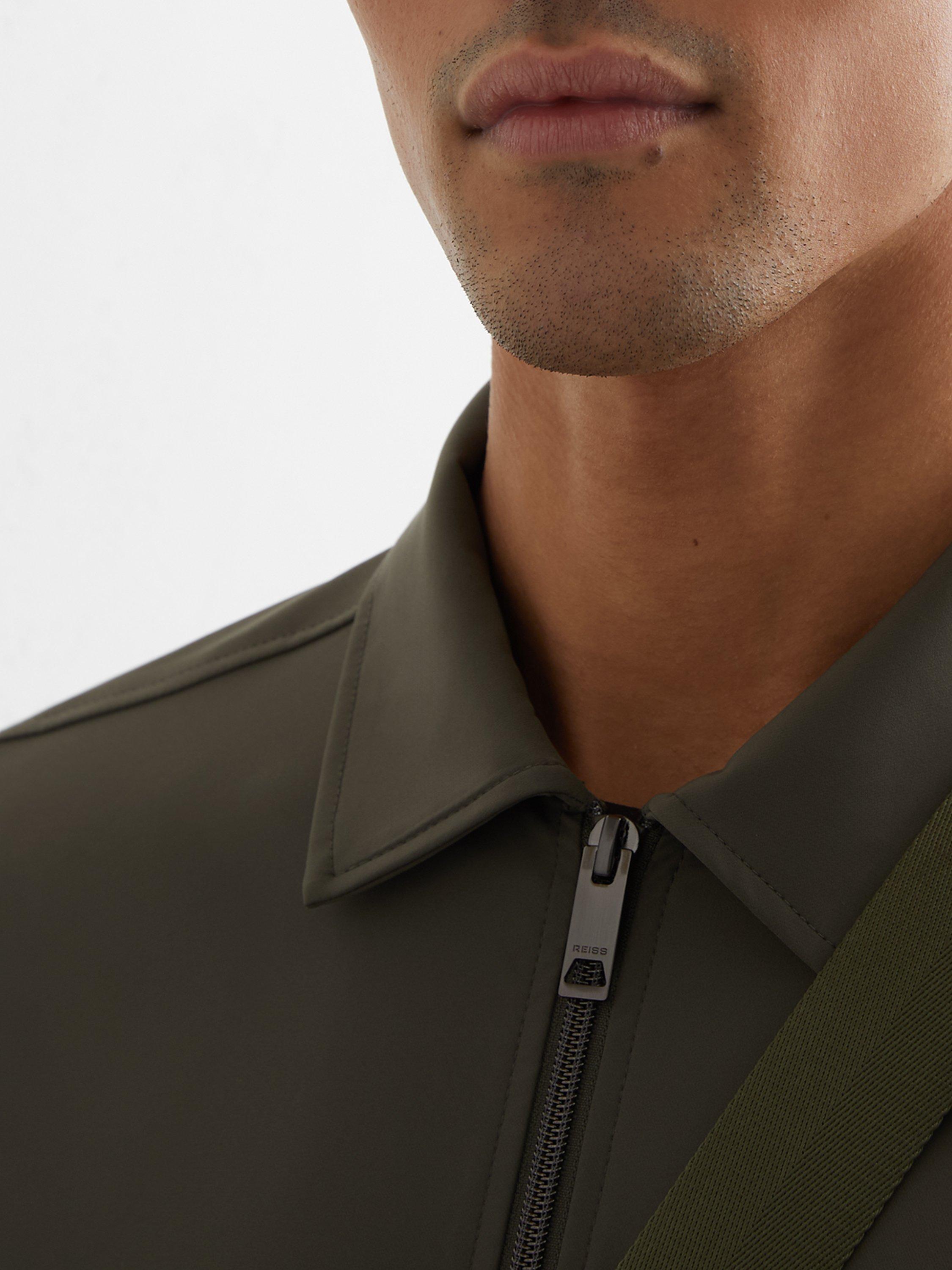 Product image 5 of 5, which shows Reiss Ascend Regular Fit Shirt, Green, XS