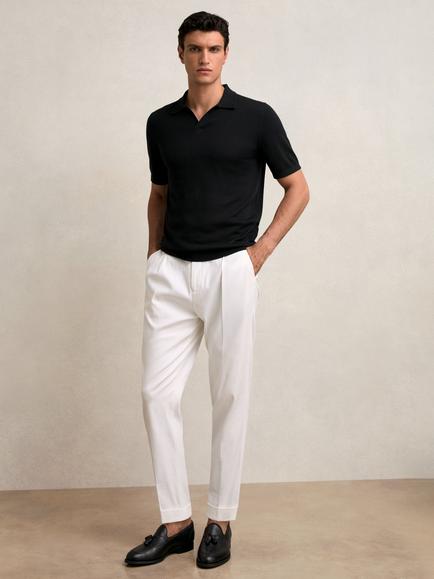 Reiss Duchie Wool Polo Shirt, Black