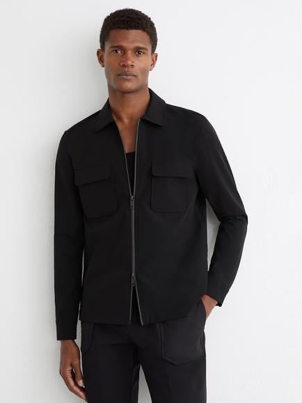 Reiss Ascend Regular Fit Shirt, Black