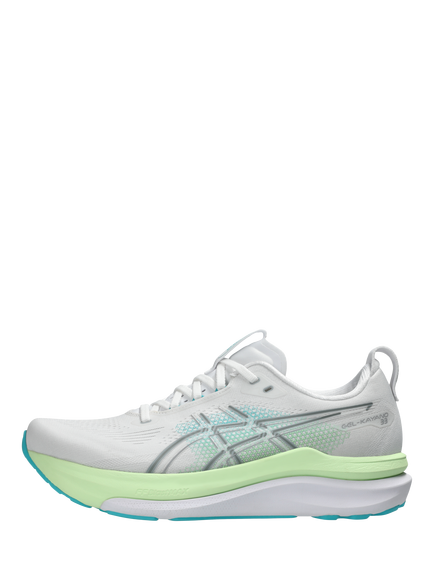 ASICS Men's GEL-KAYANO™ 33 Running Shoes, White/Energy Aqua - view 2, White/Energy Aqua