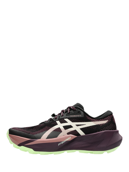 ASICS Women's TRABUCO™ 14 Trail Running Shoes, Black/Dark Aubergine - view 2, Black/Dark Aubergine