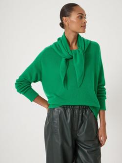 HUSH Triangle Pure Cashmere Scarf, Green, Green