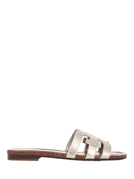Sam Edelman Bay Leather Slider Sandals, Molten Gold, Molten Gold