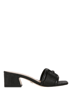 Sam Edelman Waylon Woven Leather Heeled Sandals, Black