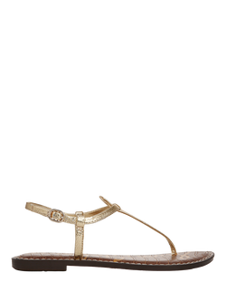 Sam Edelman Gigi Leather Thong Sandals, Amber Gold