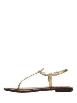 Sam Edelman Gigi Leather Thong Sandals - view 2, Amber Gold