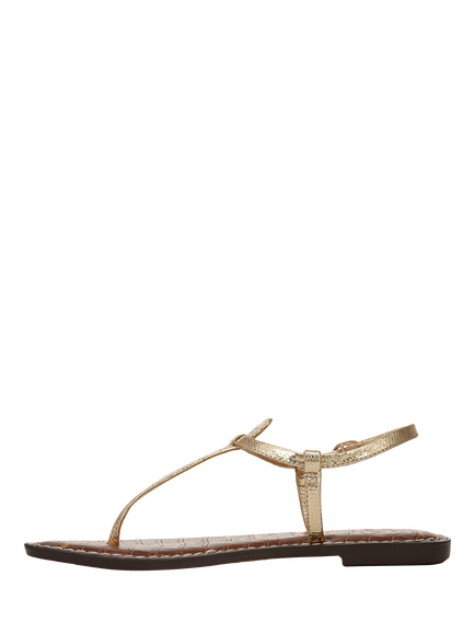 Sam Edelman Gigi Leather Thong Sandals - view 2, Amber Gold