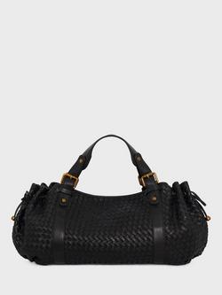 Gerard Darel 24H Woven Leather Shoulder Bag, Black, Black