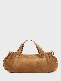 Gerard Darel 24H Suede Shoulder Bag, Amber, Amber
