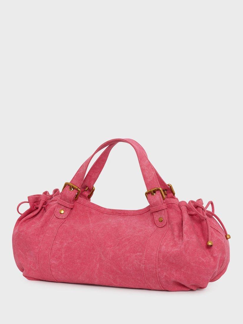 Product image 2 of 3, which shows Gerard Darel 24H Denim Shoulder Bag, Pink, One Size