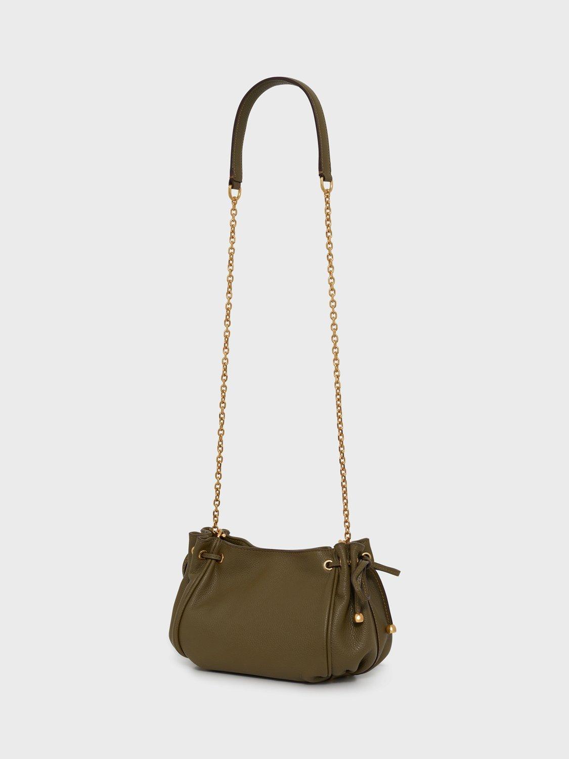 Product image 2 of 3, which shows Gerard Darel Le Mini 24 Leather Bag, Khaki, One Size