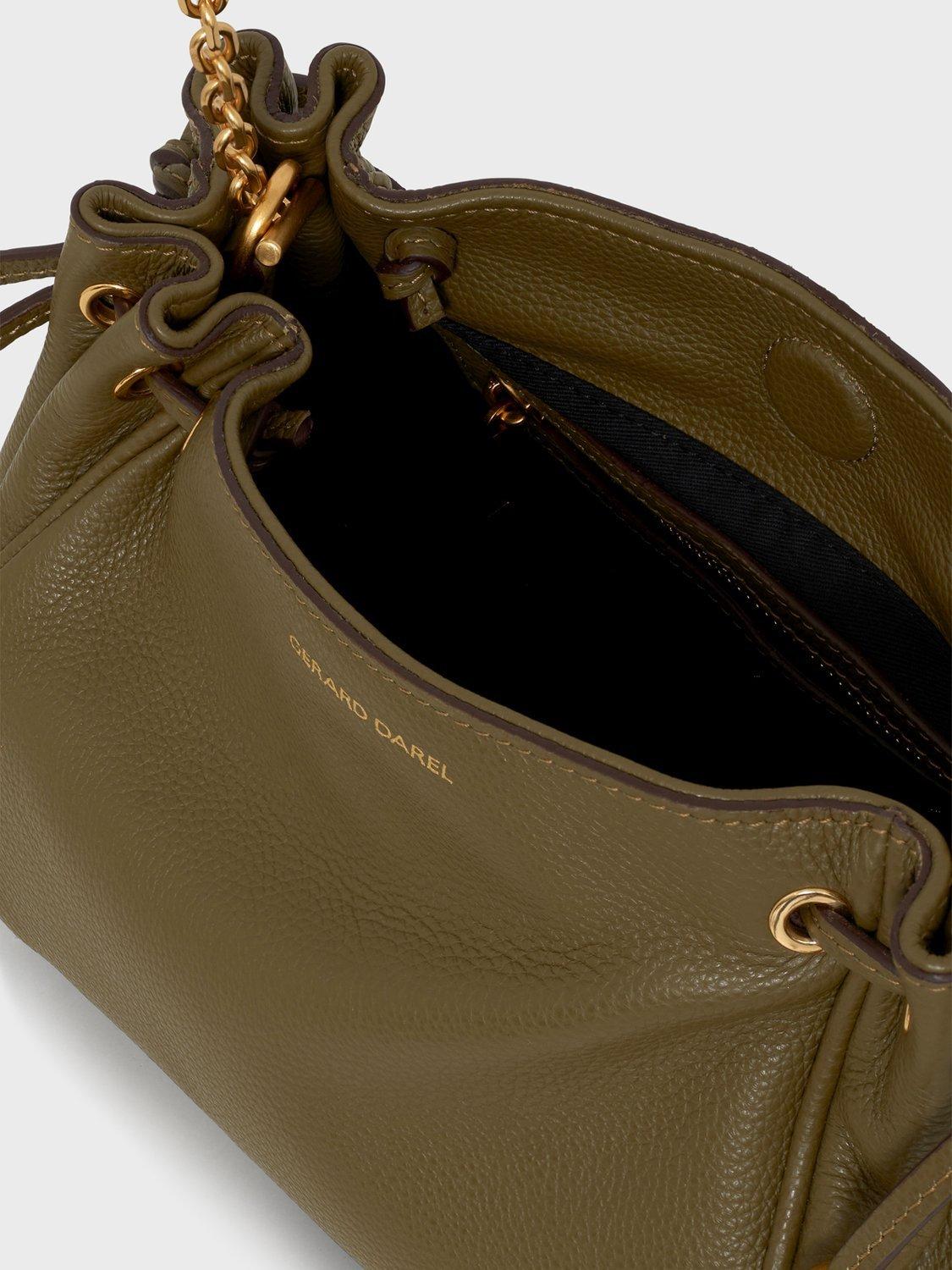 Product image 3 of 3, which shows Gerard Darel Le Mini 24 Leather Bag, Khaki, One Size