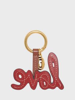 Gerard Darel Love Pure Leather Keyring, Red - view 2, Red