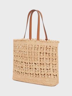 Gerard Darel Sandra Raffia Tote Bag, Rope - view 2, Rope