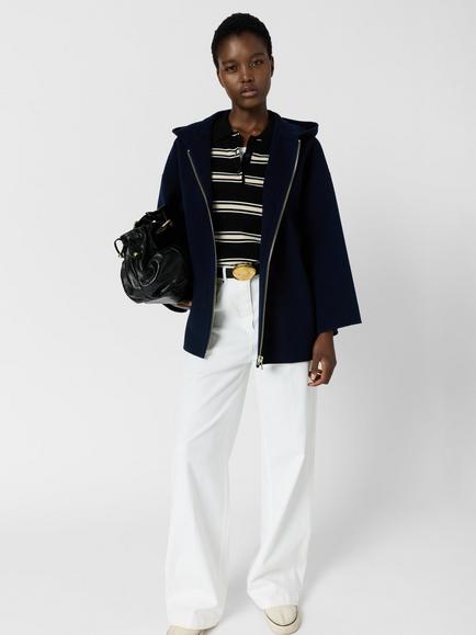 Gerard Darel Patricia Pure Wool Jacket, Navy - view 2, Navy