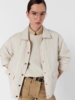 Gerard Darel Pheona Reversible Quilted Jacket, Natural, Natural