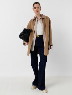 Gerard Darel Prisca Reversible Pure Wool Coat, Straw, Straw