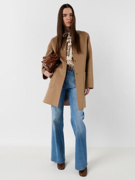 Gerard Darel Precilia Pure Wool Coat, Pink, Pink