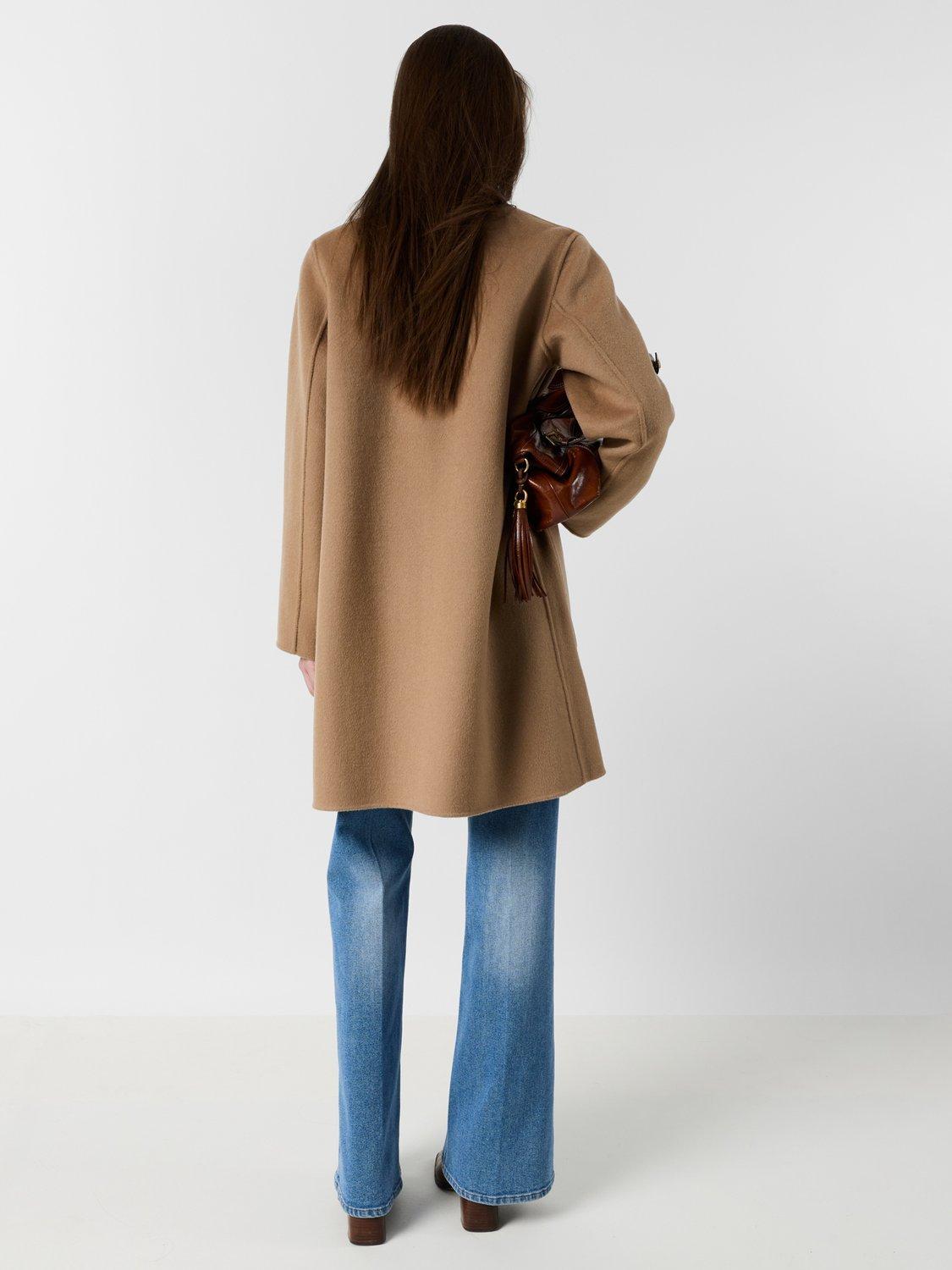Product image 3 of 7, which shows Gerard Darel Precilia Pure Wool Coat, Pink, 10