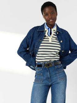 Gerard Darel Taina Denim Jacket, Blue - view 2, Blue