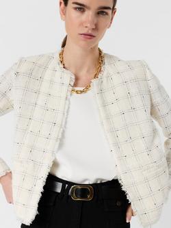 Gerard Darel Taissa Tweed Jacket, Ecru, Ecru