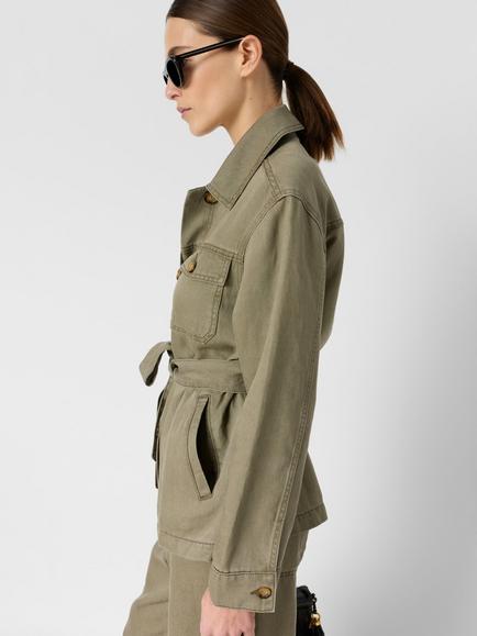 Gerard Darel Talitha Utility Jacket, Khaki Green - view 2, Khaki Green