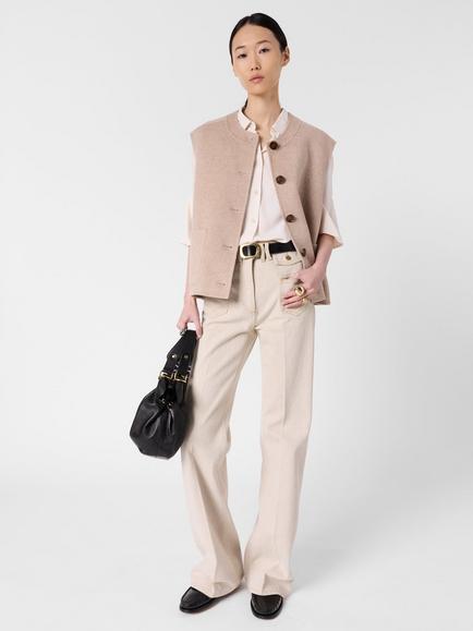 Gerard Darel Talmine Pure Wool Gilet, Sand, Sand