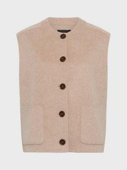 Gerard Darel Talmine Pure Wool Gilet, Sand - view 2, Sand