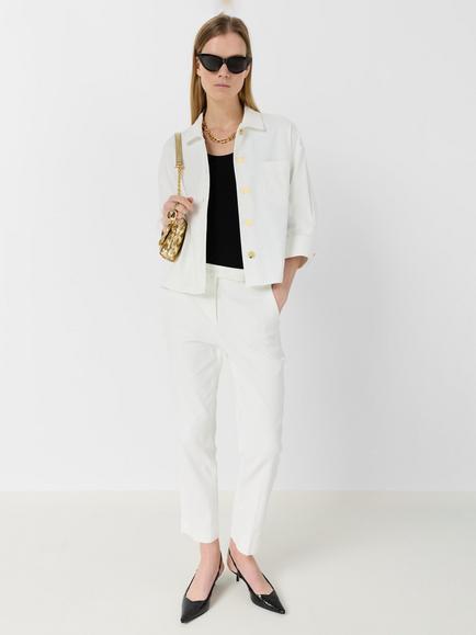 Gerard Darel Tenya Patch Pocket Shacket, Ecru, Ecru