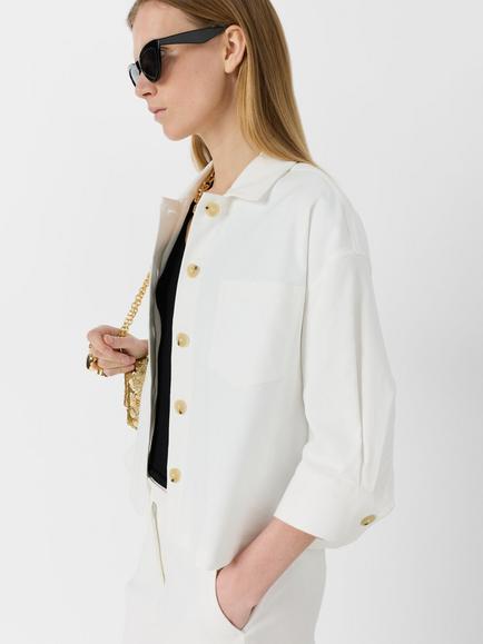 Gerard Darel Tenya Patch Pocket Shacket, Ecru - view 2, Ecru