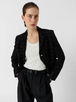 Gerard Darel Tiana Tweed Jacket, Black, Black