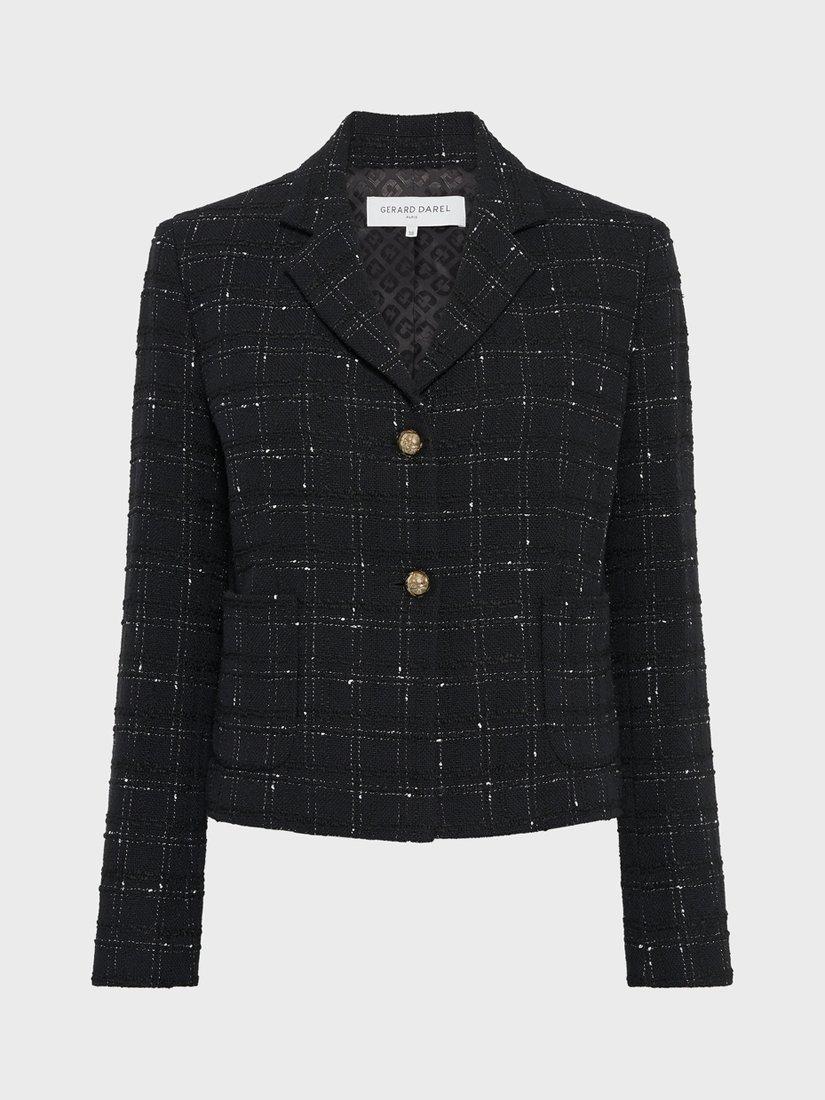 Product image 2 of 2, which shows Gerard Darel Tiana Tweed Jacket, Black, 10