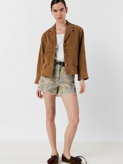 Gerard Darel Tirya Pure Suede Jacket, Straw, Straw