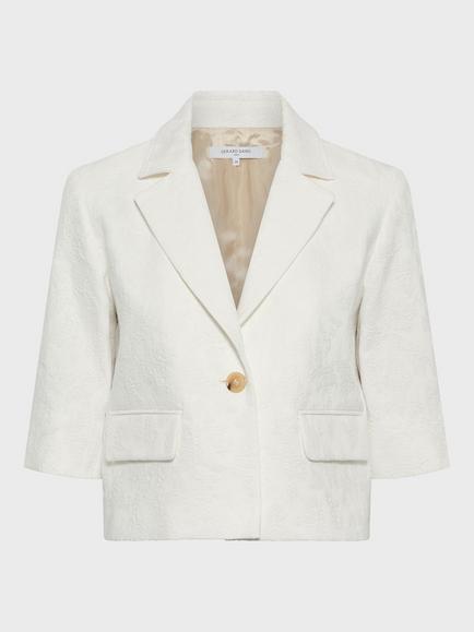 Gerard Darel Tracy Cropped Jacket, White, White