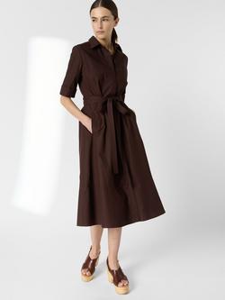 Gerard Darel Rana Belted Shirt Dress, Brown, Brown