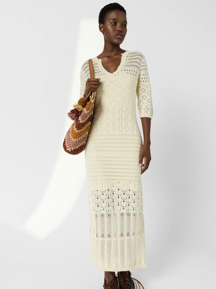 Gerard Darel Riana Open Stitch Dress, Ecru, Ecru